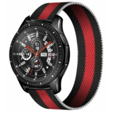 Strap-it® Samsung Galaxy Watch Milanese band 46mm (zwart/rood)