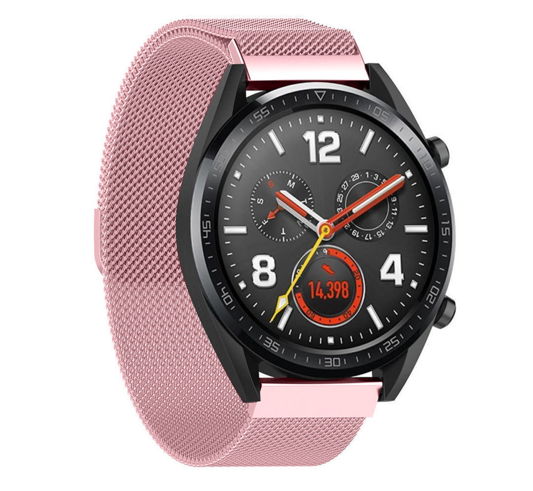 Strap-it® Strap-it Huawei Watch GT 2 Milanese band (roze)