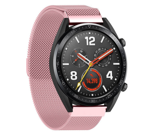 Strap-it® Strap-it Huawei Watch GT 2 Milanese band (roze)