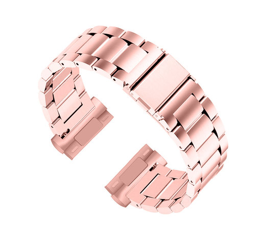 Strap-it® Strap-it Fitbit Sense stalen band (rosé pink) Strap-it® Strap-it Fitbit Sense stalen band (rosé pink)
