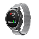 Strap-it® Garmin Vivoactive 3 Milanese band (zilver)