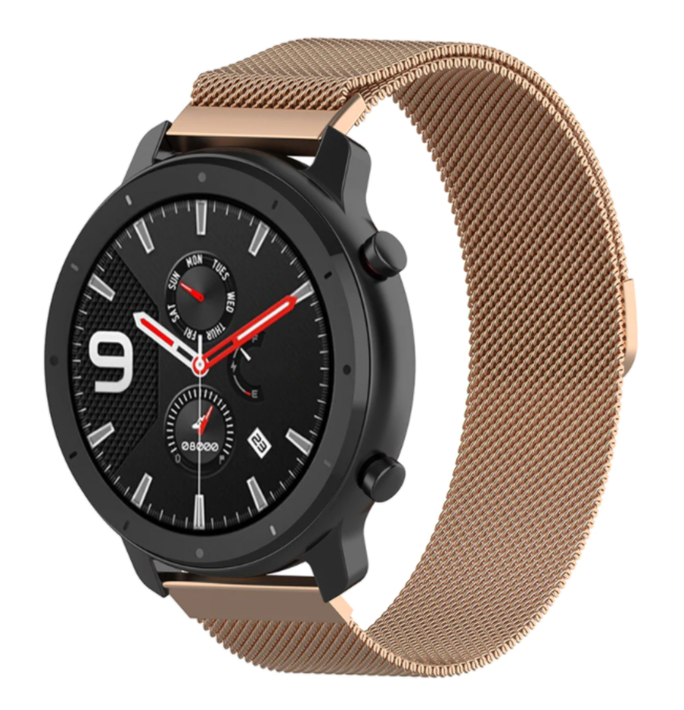 Strap-it® Strap-it Xiaomi Amazfit GTR Milanese band (rosé goud)