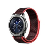 Strap-it® Samsung Gear S3 nylon band (zwart/koraal)