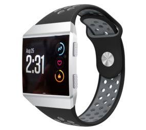 Strap-it® Fitbit Ionic sport band (zwart/grijs) Strap-it® Fitbit Ionic sport band (zwart/grijs)