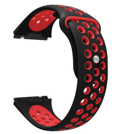 Strap-it® Strap-it Fitbit Ionic sport band (zwart/rood)