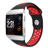 Strap-it® Fitbit Ionic sport band (zwart/rood)