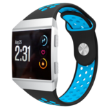 Strap-it® Fitbit Ionic sport band (zwart/blauw)