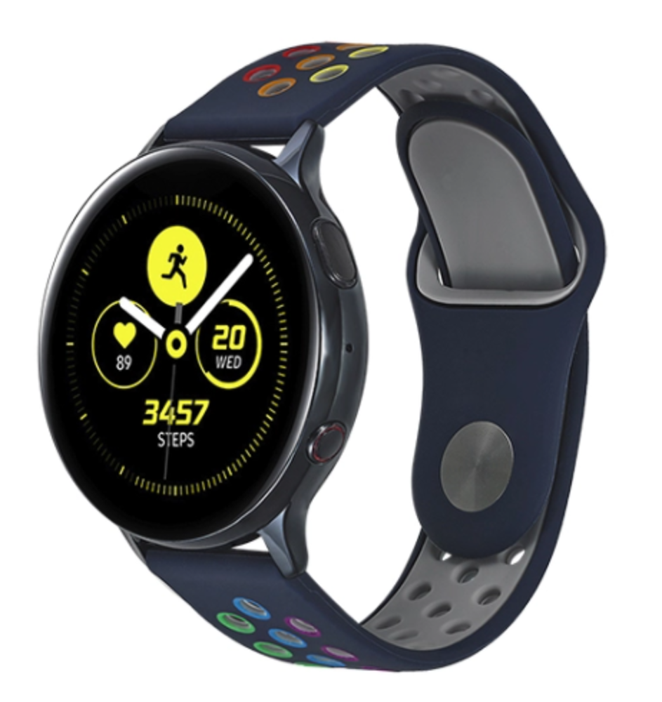 Samsung Galaxy Watch sport band 42mm donkerblauw kleurrijk Smartwatchbanden