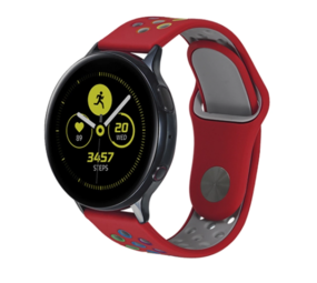 Strap-it® Samsung Galaxy Watch sport band 42mm (rood kleurrijk) Strap-it® Samsung Galaxy Watch sport band 42mm (rood kleurrijk)