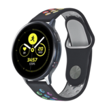 Strap-it® Samsung Galaxy Watch sport band 42mm (zwart kleurrijk)