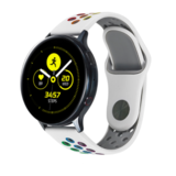 Strap-it® Samsung Galaxy Watch sport band 42mm (wit kleurrijk)