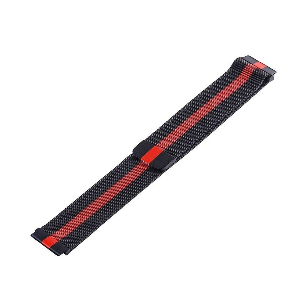 Strap-it® Strap-it Xiaomi Amazfit GTS Milanese band (zwart/rood)