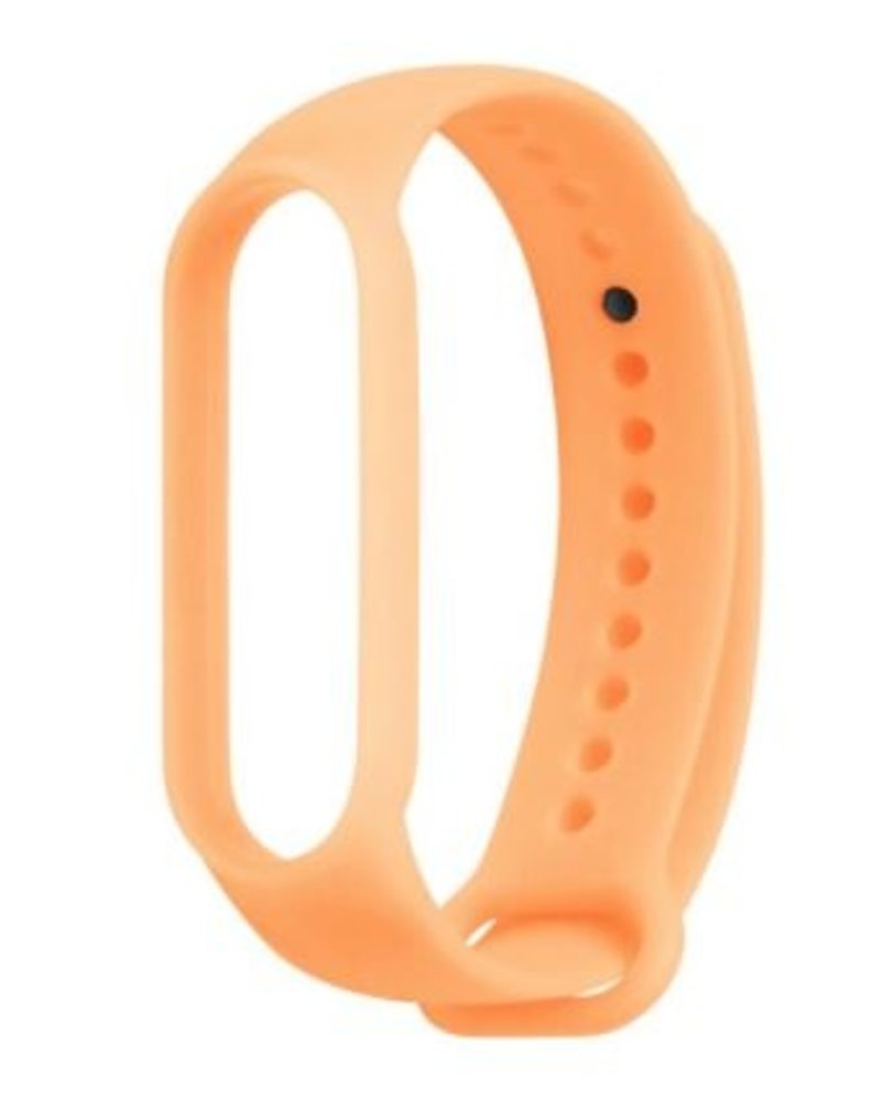 Strap-it® Strap-it Xiaomi Mi Band 5 siliconen bandje (lichtgevend oranje)