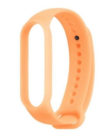 Strap-it® Strap-it Xiaomi Mi Band 5 siliconen bandje (lichtgevend oranje)