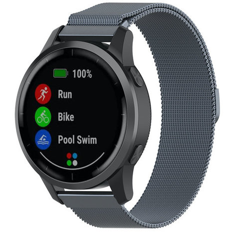 Strap-it® Strap-it Garmin Vivoactive 4 Milanese band - 45mm - space grey Strap-it® Strap-it Garmin Vivoactive 4 Milanese band - 45mm - space grey