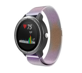 Strap-it® Garmin Vivoactive 3 Milanese band (regenboog)