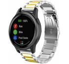 Strap-it® Strap-it Garmin Vivoactive 4 stalen band - 45mm - zilver/goud
