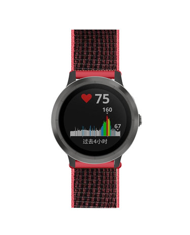 Strap-it® Strap-it Garmin Vivoactive 3 nylon band (zwart/koraal) Strap-it® Strap-it Garmin Vivoactive 3 nylon band (zwart/koraal)