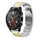Strap-it® Huawei Watch GT 2 stalen band (zilver/goud)