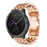 Strap-it® Garmin Vivoactive 3 stalen draak band (rosé goud)