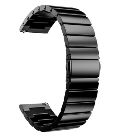 Strap-it® Strap-it Samsung Gear Sport metalen bandje (zwart)