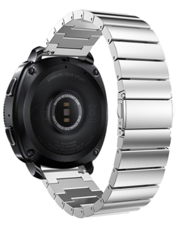 Strap-it® Strap-it Samsung Gear Sport metalen bandje (zilver)