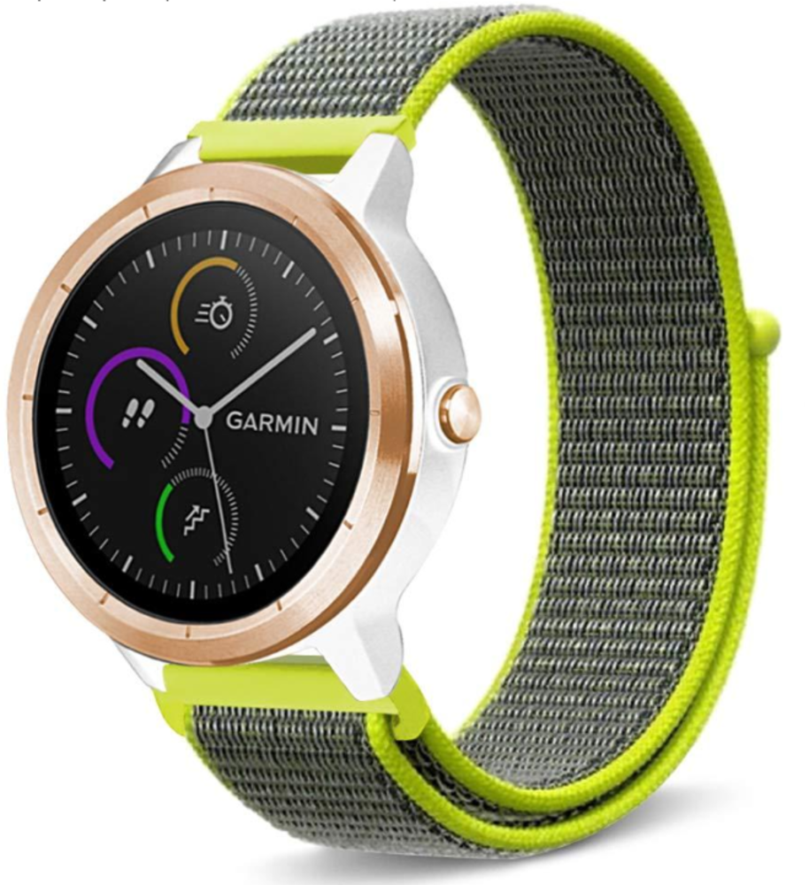 Strap-it® Strap-it Garmin Venu nylon band (fluoriserend)