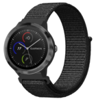 Strap-it® Strap-it Garmin Vivoactive 4 nylon band - 45mm - zwart