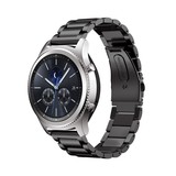 Strap-it® Samsung Gear S3 stalen band (zwart)