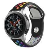 Strap-it® Samsung Galaxy Watch sport band 46mm (zwart kleurrijk)
