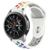 Strap-it® Samsung Galaxy Watch sport band 46mm (wit kleurrijk)