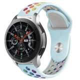 Strap-it® Samsung Galaxy Watch sport band 46mm (lichtblauw kleurrijk)