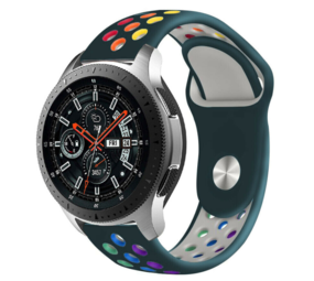 Strap-it® Samsung Galaxy Watch sport band 46mm (dennengroen kleurrijk) Strap-it® Samsung Galaxy Watch sport band 46mm (dennengroen kleurrijk)