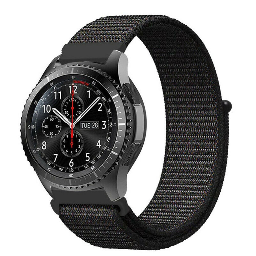Samsung Galaxy Watch 46mm nylon band zwart