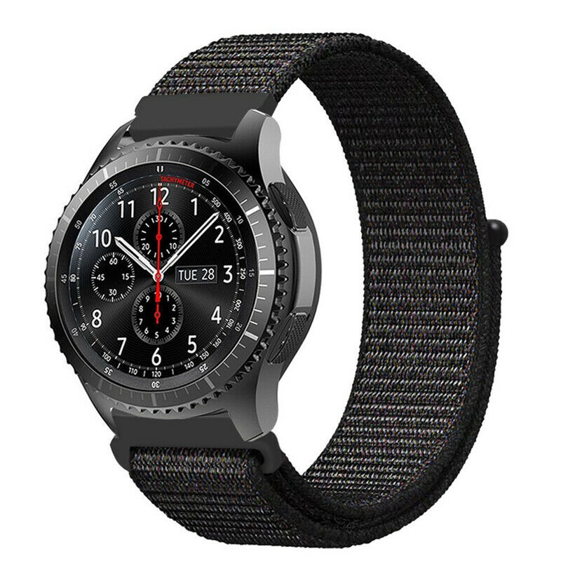 Samsung Galaxy Watch 46mm nylon band zwart Smartwatchbanden