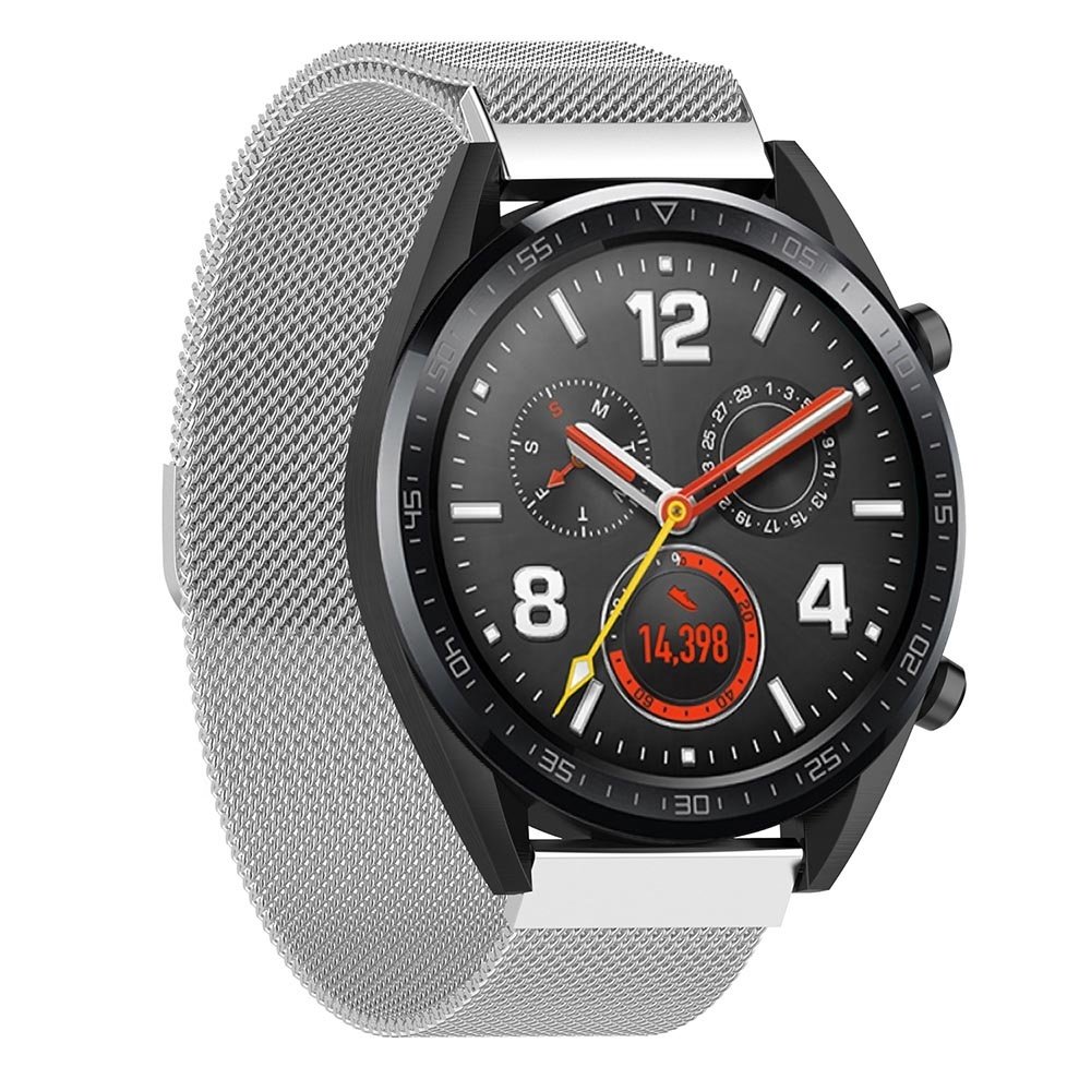 Strap-it® Strap-it Huawei Watch GT 2 Milanese band (zilver) Strap-it® Strap-it Huawei Watch GT 2 Milanese band (zilver)