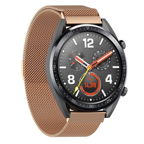Strap-it® Strap-it Huawei Watch GT 2 Milanese band (rosé goud) Strap-it® Strap-it Huawei Watch GT 2 Milanese band (rosé goud)