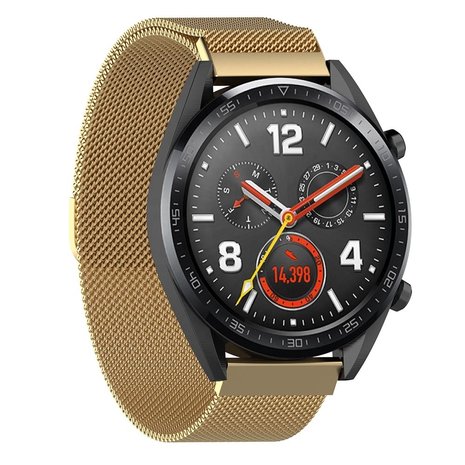 Strap-it® Strap-it Huawei Watch GT 2 Milanese band (goud)