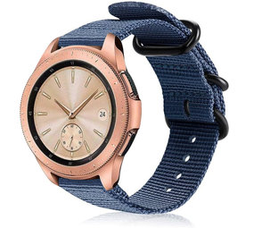 Strap-it® Samsung Galaxy Watch 42mm nylon gesp band (blauw)