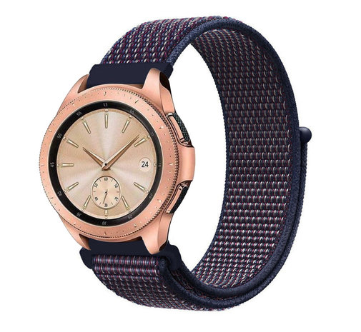 Samsung Galaxy Watch 42mm nylon band indigo blauw Smartwatchbanden