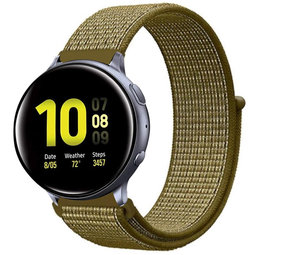 Strap-it® Samsung Galaxy Watch Active nylon band (olijf)