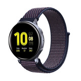 Strap-it® Samsung Galaxy Watch Active nylon band (paars-blauw)