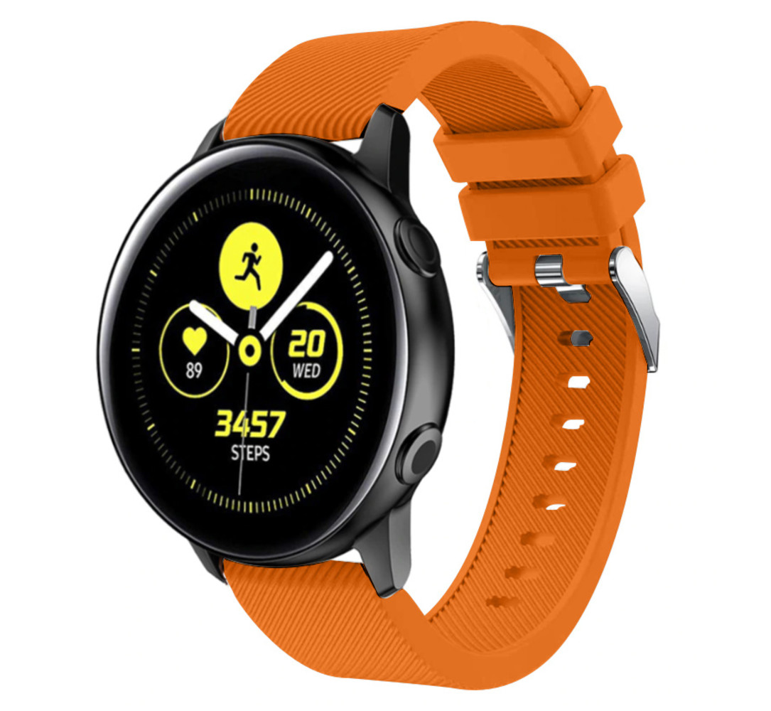 Strap-it® Strap-it Samsung Galaxy Watch Active silicone band (oranje) Strap-it® Strap-it Samsung Galaxy Watch Active silicone band (oranje)