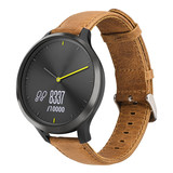 Strap-it® Garmin Vivomove HR leren bandje (bruin)
