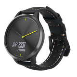Strap-it® Garmin Vivomove HR leren bandje (zwart)