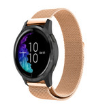 Strap-it® Garmin Venu Milanese band (rosé goud)
