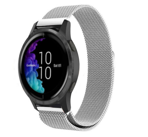 Garmin Venu Milanese band zilver Smartwatchbanden
