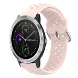 Strap-it® Garmin Vivoactive 3 siliconen bandje met gaatjes (roze)