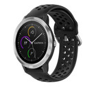 Strap-it® Strap-it Garmin Vivoactive 3 siliconen bandje met gaatjes (zwart)