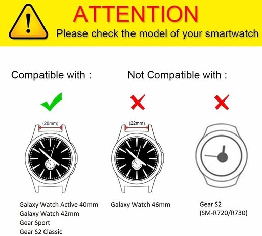 Samsung Galaxy Watch Active silicone band knalroze Smartwatchbanden